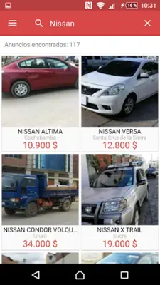 Venta de autos y vehículos usados - milAutos.net android App screenshot 0